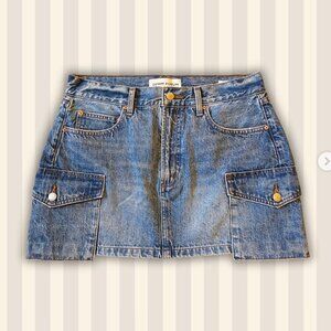 Secondhand Denim Forum “The 90’s cargo mini denim skirt - Size: 28"